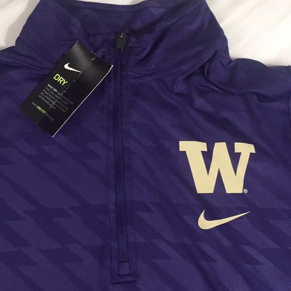 Nike Tops - NWT NIKE Dri-Fit Univ of Washington Pull Over